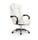 Cadeira De Escritorio Presidente Ergonomica Apoio Para Pés – Branco