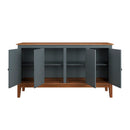 Conjunto Cristaleira 2 P e 1 G com Balcão 4 P de madeira maciça e MDF