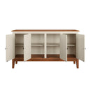 Conjunto Cristaleira 2 P e 1 G com Balcão 4 P de madeira maciça e MDF