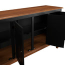 Conjunto Cristaleira 2 P e 1 G com Balcão 4 P de madeira maciça e MDF