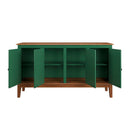 Conjunto Cristaleira 2 P e 1 G com Balcão 4 P de madeira maciça e MDF