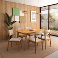 Conjunto Sala de Jantar Com Mesa e 6 Cadeiras Madeira Maciça Dover - 160 x 90cm