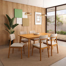 Conjunto Sala de Jantar Com Mesa e 6 Cadeiras Madeira Maciça Dover - 160 x 90cm