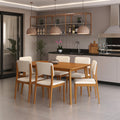 Conjunto Sala de Jantar Com Mesa e 6 Cadeiras Madeira Maciça Dover - 160 x 90cm