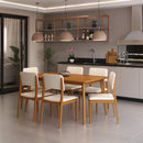 Conjunto Sala de Jantar Com Mesa e 6 Cadeiras Madeira Maciça Dover - 160 x 90cm