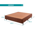 Base Para Cama Box Casal Ecoflex Marrom - 138x188x25cm