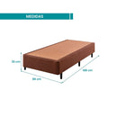 Base para Cama Box Solteiro Ecoflex Marrom - 88x188x25cm