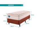 Cama Box com Colchão Solteiro Ecoflex Triunfo - 88x188x58cm