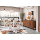 Conjunto sala de jantar com mesa e 4 cadeiras em Madeira maciça