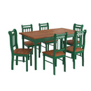 Conjunto sala de jantar com mesa e 6 cadeiras em Madeira maciça