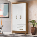 Guarda-Roupa Solteiro 3 Portas Bater 2 Gavetas Lima Moval Roupeiro