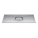 Tampo de Pia 160cm Aço Inox com Rebaixe Ghel Plus