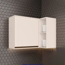 Armário Aéreo de Canto 1 Porta com Nichos em MDF Connect Henn