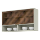 Armário Aéreo 1 Porta Basculante Vidro 120cm Fineze Henn