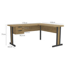Mesa de Escritório 2 Gavetas Estrutura em MDP Versatile Kappesberg