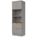 Torre Quente 2 Nichos para Forno 2 Portas 2 Gavetas MDF Americana Henn