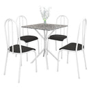 Conjunto de Mesa 4 Cadeiras Tampo Granito Malaga Fabone