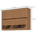 Armário Aéreo 120cm 2 Portas Basculantes MDP MDF Requinte Henn