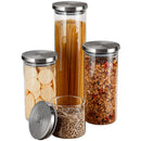 Conjunto de Potes Herméticos 4 Peças em Vidro com Tampa Inox Electrolux