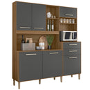 Cozinha Compacta 6 Portas 2 Gavetas MDP com Tampo Salsa Nicioli