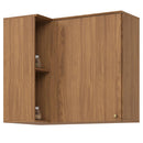Armário Aéreo de Canto 1 Porta 2 Nichos MDP MDF Requinte Henn
