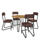 Conjunto de Mesa 4 Cadeiras Tampo MDF com Assento Estofado Versalhes Fabone