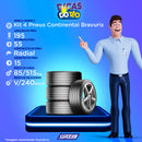 Kit Com 4 Pneus Barum Bravuris 5HM Aro 15 195/55R15 85V By Contunental