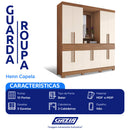 Guarda-Roupa Casal 10 Portas 3 Gavetas Capela B374 Henn Roupeiro