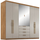Guarda-Roupa Casal 6 Portas 4 Gavetas Giardino Demóbile Roupeiro