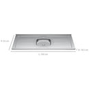 Tampo de Pia 160cm Aço Inox com Rebaixe Ghel Plus