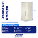 Modulo Closet de Canto Doce Vida 2 Portas 3 Gavetas MDF Santos Andirá