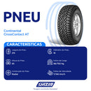Pneu 215/65R16 Continental  CrossContact AT Aro16 98T Assimétrico Radial