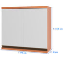 Armário Aéreo 80cm 2 Portas MDP Macadamia Telasul