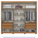 Guarda-Roupa Casal 6 Portas Bater 4 Gavetas Norton Henn