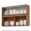 Armário Aéreo 120cm 2 Portas Basculantes MDP MDF Requinte Henn