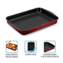 Assadeira Retangular Funda 44cm Antiaderente 6L Rochedo Dura+
