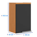 Armário Aéreo 1 Porta 40 cm em MDF New Porto Itatiaia