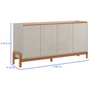Buffet 4 Portas MDF MDP Elegance Lukaliam