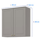 Armário Aéreo 80cm 2 Portas MDF Americana Henn