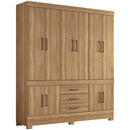 Guarda-Roupa Casal 10 Portas Bater 3 Gavetas New Murano Demóbile Roupeiro