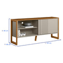 Rack para TV até 55" 1 Porta de Correr Gold Linea Brasil
