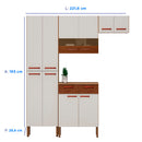 Cozinha Modulada com Balcão 4 Peças 10 Portas em MDP Nala Kit's Paraná
