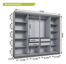 Guarda Roupa Casal 8 Portas 4 Gavetas Paris Espresso Móveis Onix