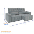 Sofá Retrátil e Reclinável 220 cm Santorini Besthouse