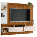 Painel para TV até 55" com Espelho e Prateleiras Intense Lukaliam