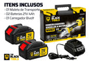 Esmerilhadeira Lixadeira Angular Sem Fio Com 2 Baterias 21v 4000mah 4.1/2 125mm Maleta Tca21bt The Black Tools