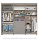 Guarda-Roupa Casal 6 Portas Bater 4 Gavetas Americano Henn Roupeiro
