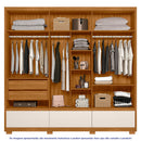 Guarda-Roupa Casal 6 Portas Bater 5 Gavetas Amazonas Moval Roupeiro