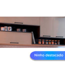 Armário Aéreo 4 Portas MDP com 1 Nicho Caiena Telasul
