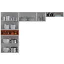 Cozinha Modulada 3 Peças 7 Portas 2 Prateleiras Manu Telasul